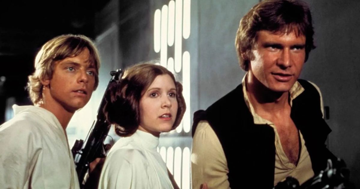 Han Solo, la princesa Leia Organa y Luke Skywalker