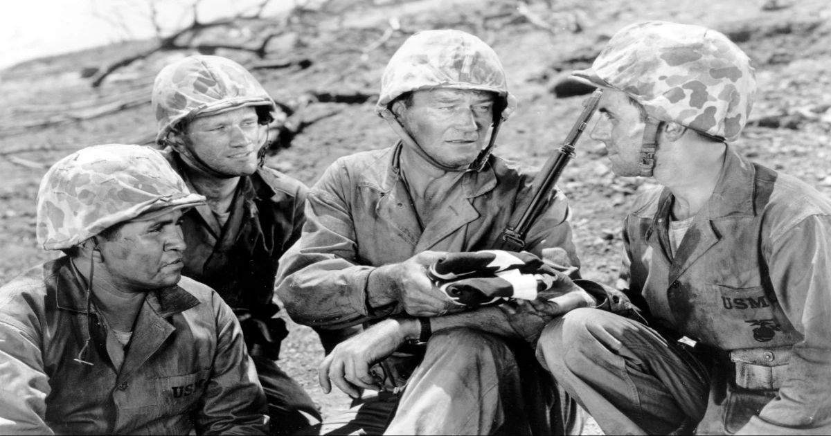 John Wayne en Arenas de Iwo Jima