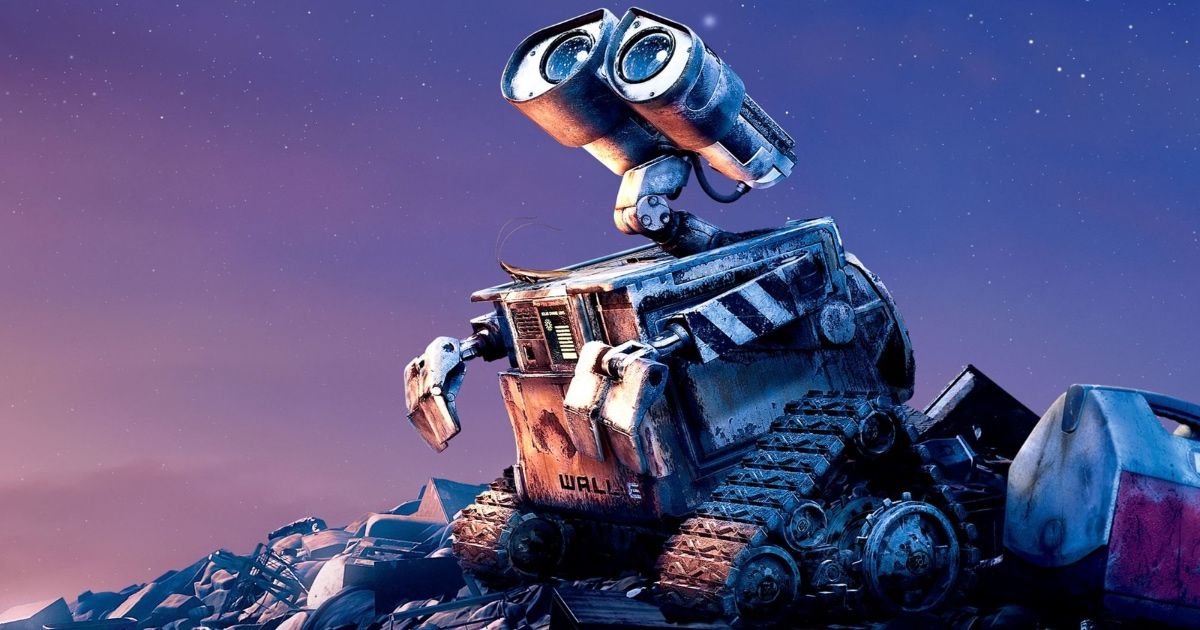 WALL-E mirando al cielo