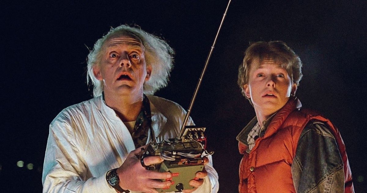 Christopher Lloyd y Michael J Fox en Regreso al futuro