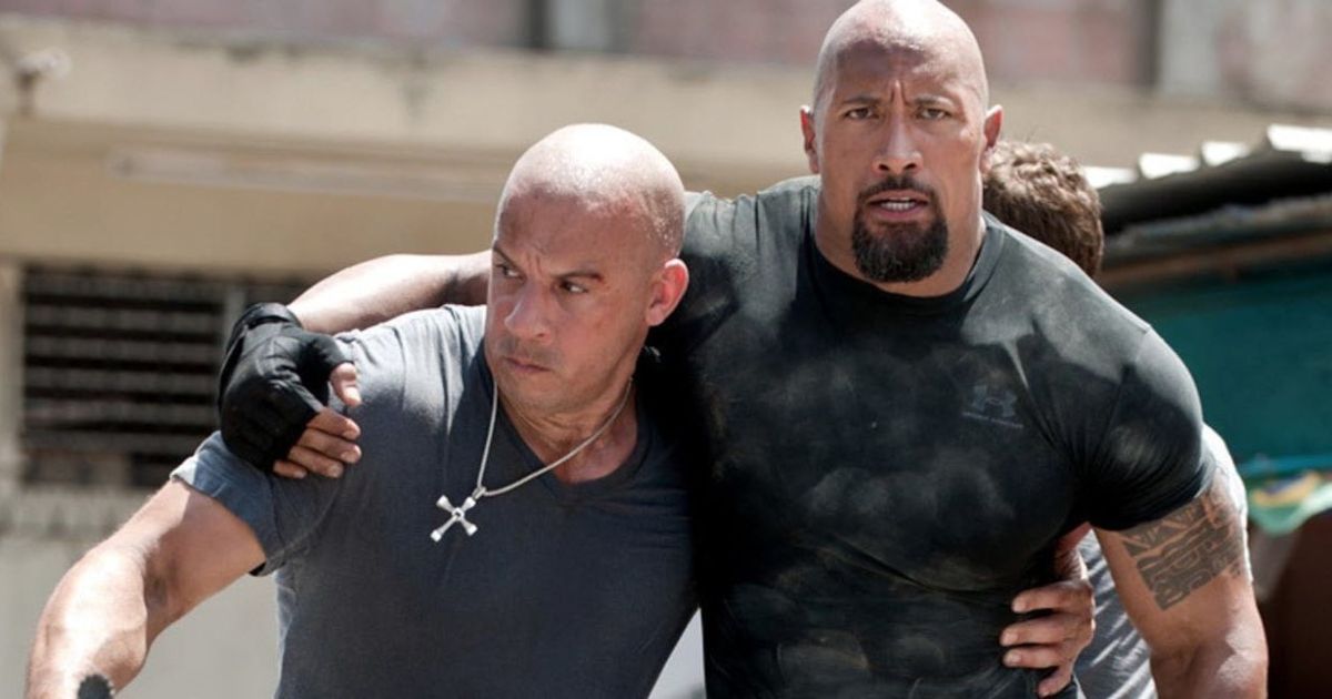 Vin Diesel y Dwayne The Rock Johnson en Rápidos y Furiosos