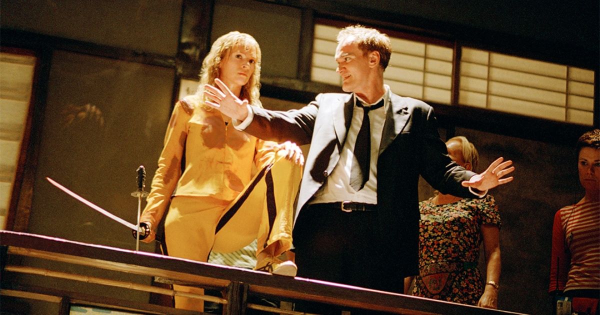 Quentin Tarantino en el set de Kill Bill