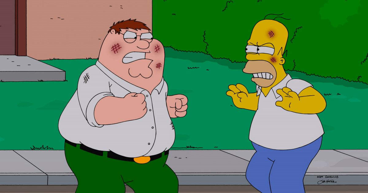 Cruce de Family Guy Simpson