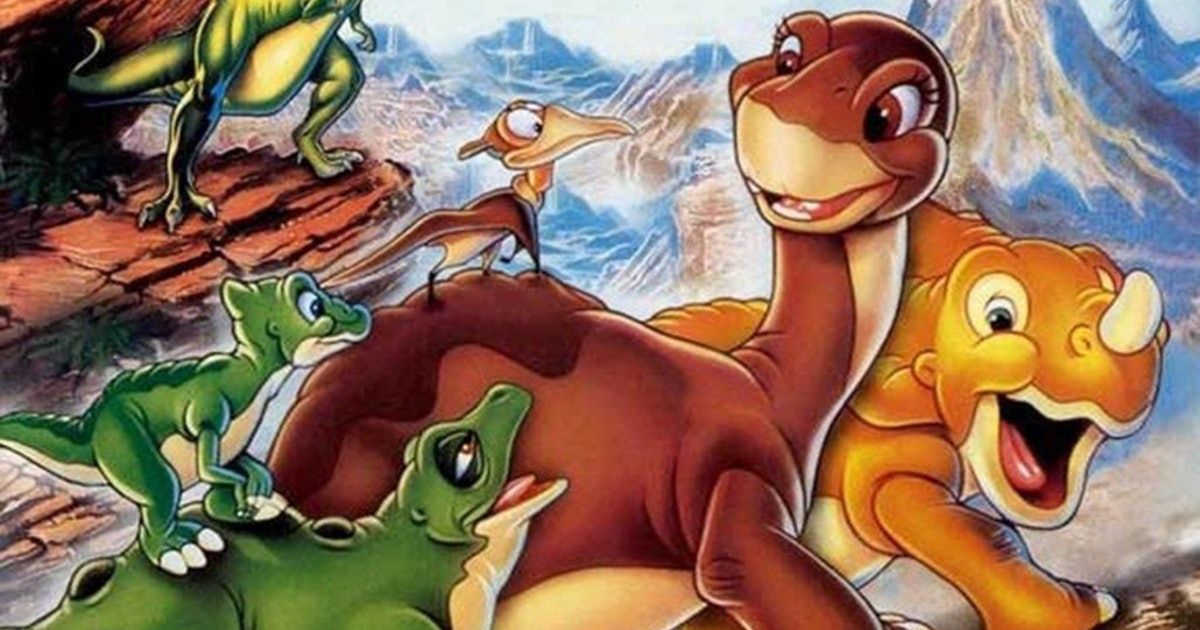 Los dinosaurios de la película animada En busca del valle encantado